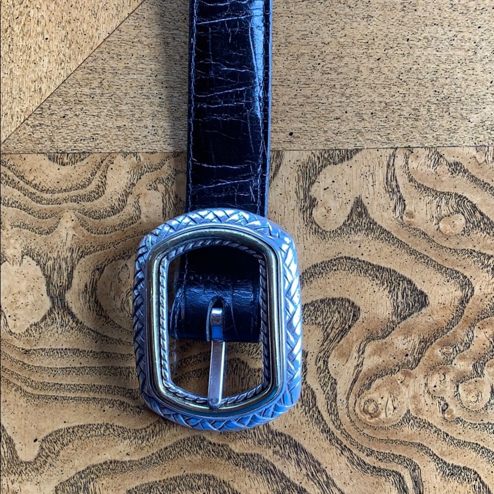 Brighton reversal black/brown leather belt.